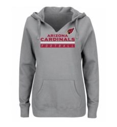 NFL Arizona Cardinals Majestic Women Self Determination Pullover Hoodie Heather Gray