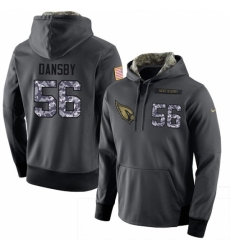 NFL Men Nike Arizona Cardinals 56 Karlos Dansby Stitched Black Anthracite Salute to Service Player Performance Hoodie