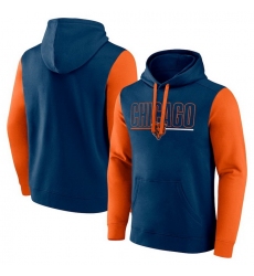 Men Orange Chicago Bears Outline Pullover Hoodie