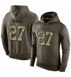 NFL Nike Chicago Bears 27 Sherrick McManis Green Salute To Service Mens Pullover Hoodie