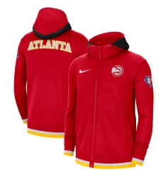 Men Atlanta Hawks Nike 75th Anniversary Performance Showtime Full Zip Hoodie Jacket   Red