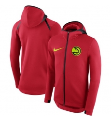 Men Atlanta Hawks Nike Showtime Therma Flex Performance Full Zip Hoodie Red