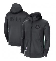 Men Nike Boston Celtics Gray City Edition Showtime Full Zip Hoodie