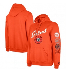 Men Detroit Pistons Orange 2023 24 City Edition Pullover Hoodie