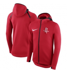 Men Houston Rockets Nike Showtime Therma Flex Performance Full Zip Hoodie Red