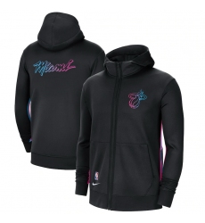 Men Nike Miami Heat Black City Edition Showtime Full Zip Hoodie