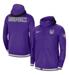 Men Sacramento Kings Nike 75th Anniversary Performance Showtime Full Zip Hoodie Jacket   Purple