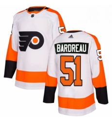 Mens Adidas Philadelphia Flyers 51 Cole Bardreau Authentic White Away NHL Jersey 