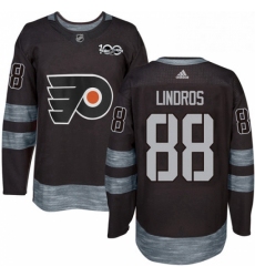 Mens Adidas Philadelphia Flyers 88 Eric Lindros Authentic Black 1917 2017 100th Anniversary NHL Jersey 