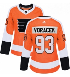 Womens Adidas Philadelphia Flyers 93 Jakub Voracek Premier Orange Home NHL Jersey 