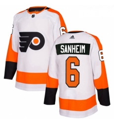 Youth Adidas Philadelphia Flyers 6 Travis Sanheim Authentic White Away NHL Jersey 