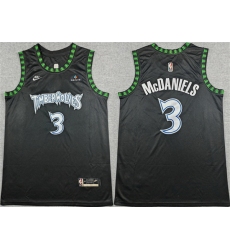 Men Minnesota Timberwolves 3 Jaden McDaniels Black 2025 26 Classic Edition Stitched jersey