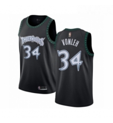 Womens Minnesota Timberwolves 34 Noah Vonleh Swingman Black Hardwood Classics Jersey 