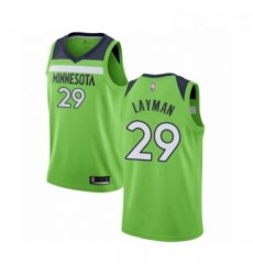 Youth Minnesota Timberwolves 29 Jake Layman Swingman Green Basketball Jersey Statement Edition 