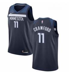 Youth Nike Minnesota Timberwolves 11 Jamal Crawford Swingman Navy Blue Road NBA Jersey Icon Edition 