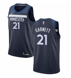 Youth Nike Minnesota Timberwolves 21 Kevin Garnett Swingman Navy Blue Road NBA Jersey Icon Edition