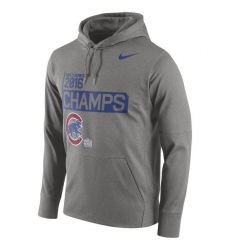 Men Chicago Cubs Nike Gray 2016 World Series Champions Celebration Performance Men Hoodie