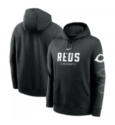 Mens Nike Black Cincinnati Reds Fashion Club Pullover Hoodie