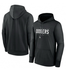 Men Los Angeles Dodgers Black Pregame Performance Pullover Hoodie