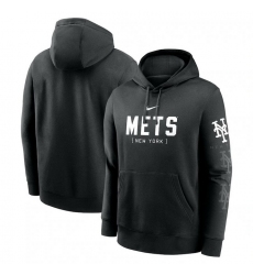 Mens Nike Black New York Mets Fashion Club Pullover Hoodie