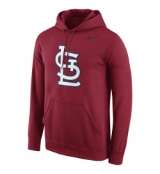 Men MLB St Louis Cardinals Nike Logo Performance Pullover Hoodie Red