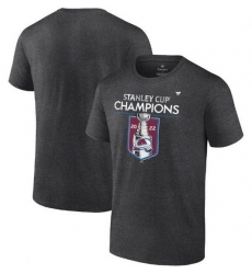 Men Colorado Avalanche Charcoal 2022 Stanley Cup Champions Locker Room T Shirt