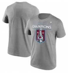 Men Colorado Avalanche Grey 2022 Stanley Cup Champions Jersey Roster T Shirt