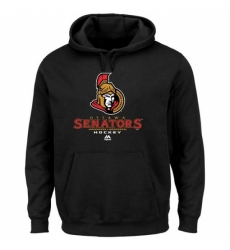 NHL Mens Ottawa Senators Majestic Critical Victory VIII Fleece Hoodie Black