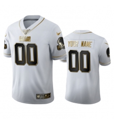 Men Women Youth Toddler Cleveland Browns Custom Men Nike White Golden Edition Vapor Limited NFL 100 Jersey