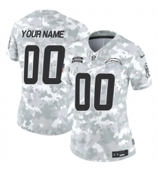 Women Los Angeles Chargers Active Player Custom 2024 F U S E Arctic Camo Salute To Service Limited Stitched Football Jersey