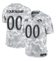 Men Los Angeles Rams Active Player Custom 2024 F U S E Arctic Camo Salute To Service Limited Stitched Football Jersey