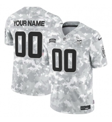 Men Minnesota Vikings Active Player Custom 2024 F U S E Arctic Camo Salute To Service Limited Stitched Football Jersey