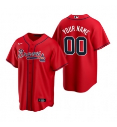 Men Women Youth Toddler All Size Atlanta Braves Custom Nike Red 2020 Stitched MLB Cool Base Jersey