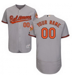 Men Women Youth All Size Baltimore Orioles Majestic Alternate Flex Base Authentic Collection Custom Jersey Grey