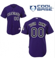 Men Women Youth All Size Colorado Rockies Majestic Purple Home Cool Base Custom Jersey I