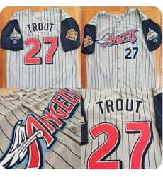 Men Women Youth All Size 1998 Anaheim angels Gray jersey Custom Jersey