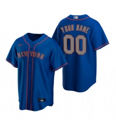 Men Women Youth Toddler All Size New York Mets Custom Nike Royal Stitched MLB Cool Base Road Jersey