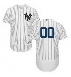 Men Women Youth All Size New York Yankees Majestic Home White Navy Flex Base Authentic Collection Custom Jersey