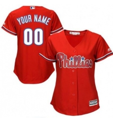 Men Women Youth All Size Philadelphia Phillies Cool Base Custom MLB Jersey Red