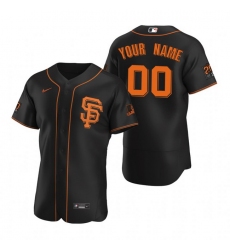 Men Women Youth Toddler All Size San Francisco Giants Custom Nike Black Stitched MLB Flex Base Jersey