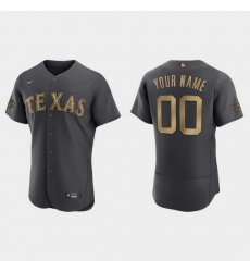 Men Women Youth Custom Texas Rangers 2022 Mlb All Star Game Authentic Charcoal Jersey