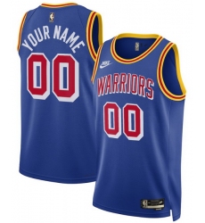 Men Women Youth Toddler GOLDEN STATE WARRIORS Custom Nike NBA Stitched Jersey Blue