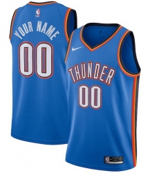 Men Women Youth Toddler OKLAHOMA CITY THUNDER Custom Nike NBA Stitched Jersey Blue