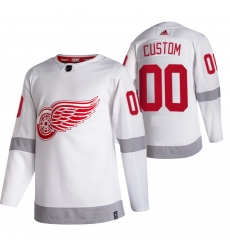 Detroit Red Wings Custom White Men Women youth Adidas 2020 21 Reverse Retro Alternate NHL Jersey 