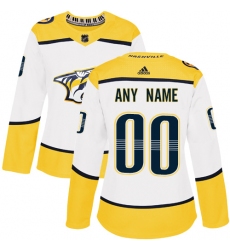 Men Women Youth Toddler White Jersey - Customized Adidas Nashville Predators Away  II