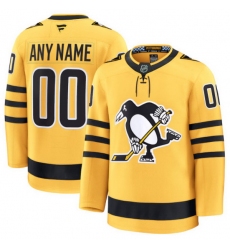 Men Women Youth Pittsburgh Penguins Fanatics Alternate Premium Custom Jersey Gold