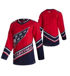 Custom Men Women youth Washington Capitals Team 2021 Reverse Retro Red Jersey 