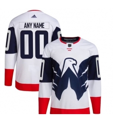 Men Women Youth Washington Capitals Custom 2023 White Navy Stadium Series Stitched Jersey