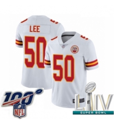 2020 Super Bowl LIV Youth Kansas City Chiefs #50 Darron Lee White Vapor Untouchable Limited Player Football Jersey