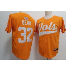 Men Tennessee Volunteers #32 Drew Beam Orange Stitched Jersey